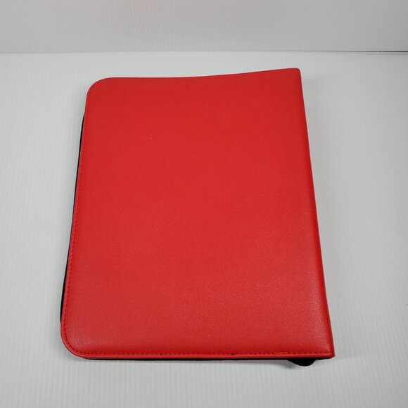 Red Trading Card Zipper Padded Binder with 20 Top Loaded 9-Pocket Sleeves TCG - Picture 2 of 7